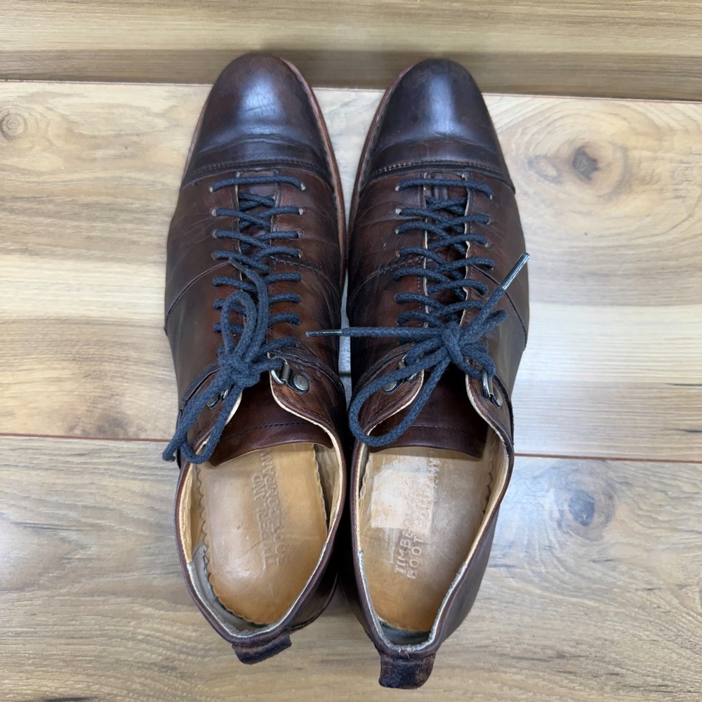 Timberland Boot Company Cap‎ Toe Oxfords Womens 10 M Brown Leather Flats Shootie - Picture 8 of 11